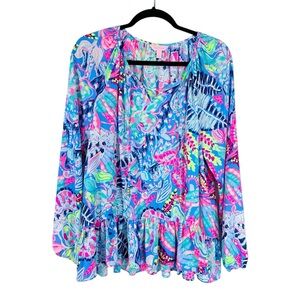 Lilly Pulitzer Tensley top - Fantasy Garden